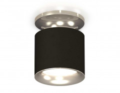 Комплект накладного светильника Ambrella light Techno Spot XS7402083 SBK/PSL черный песок/серебро полированное (N7927, C7402, N7012)