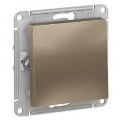 Выключатель одноклавишный Systeme Electric AtlasDesign 10A 250V шампань ATN000511