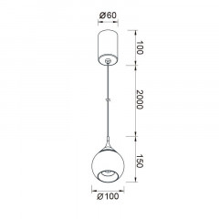 Подвесной светодиодный светильник Mantra Drop 8891