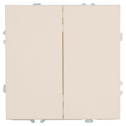 Переключатель 2-клавишный (механизм), Stekker, 250В, 10А Эмили, RSW10-5107-08, кашемир, soft touch 49895