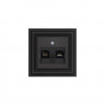 Розетка RJ45/RJ11 Liregus Epsilon черный матовый 29-237