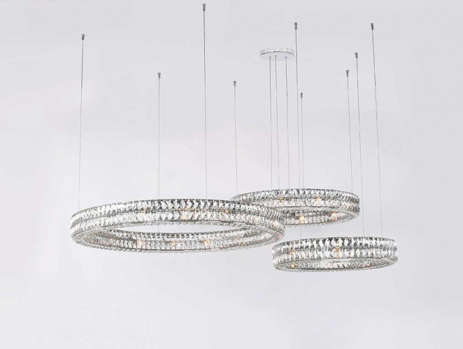 Горизонтальная композиция Newport 8550 из трех колец хром №180 S8550_180CH