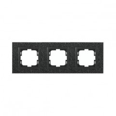 Рамка 3-постовая Mono Electric Style Granit чёрный гранит 107-610000-162