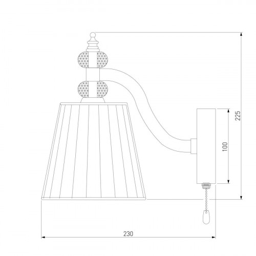 Бра Eurosvet Diva 60122/1 хром