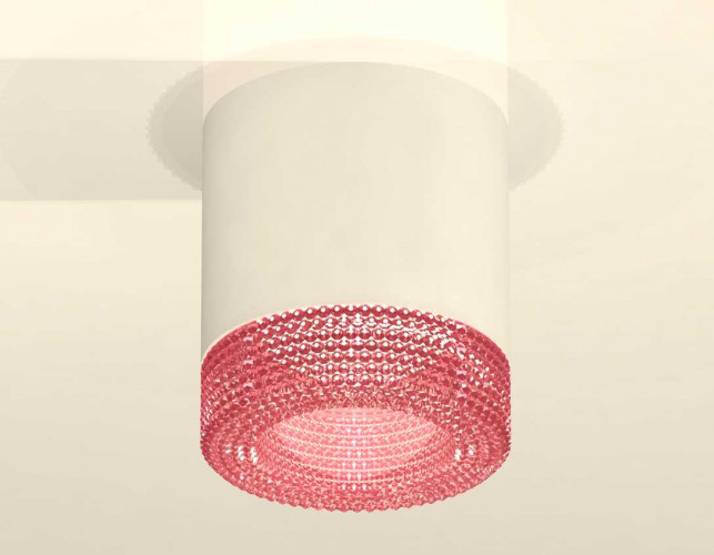 Комплект накладного светильника Ambrella light Techno Spot XS7401022 SWH/PI белый песок/розовый (C7401, N7193)
