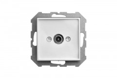 ТВ-розетка проходная Liregus Epsilon белый 28-025