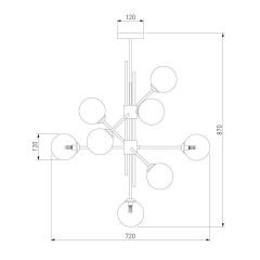 Подвесная люстра Eurosvet Volver 50383 черный Smart