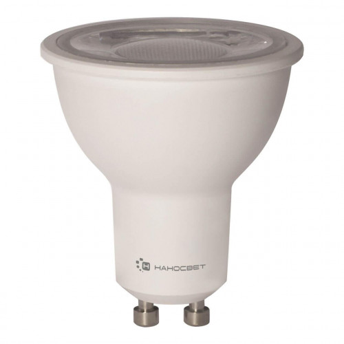 Лампа светодиодная Наносвет GU10 8W 4000K прозрачная LH-MR16-8/GU10/940/38D L287
