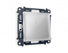 Комплект механизма 1-кл выключателя AMBRELLA VOLT ALFA Серебро глянец QUANT (AP4010, VM101) MA401010