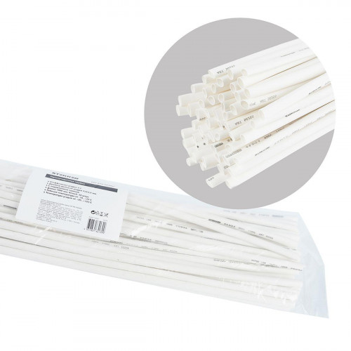 Термоусадочная трубка Stekker 6,0/3,0 мм, длина 100 см., усадка 2:1, белый HST-630-100WH 50256