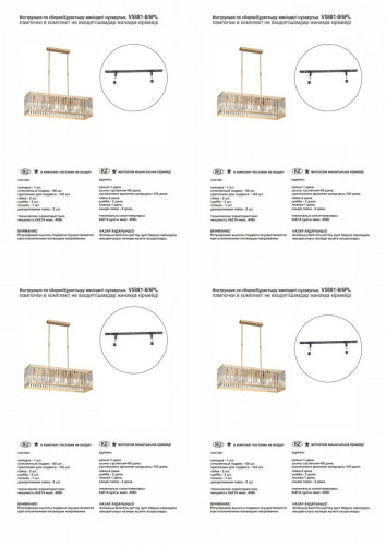 Подвесная люстра Vitaluce V5881-8/6PL