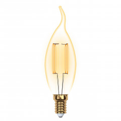 Лампа светодиодная филаментная Uniel E14 5W 2250K прозрачная LED-CW35-5W/GOLDEN/E14 GLV21GO UL-00002397