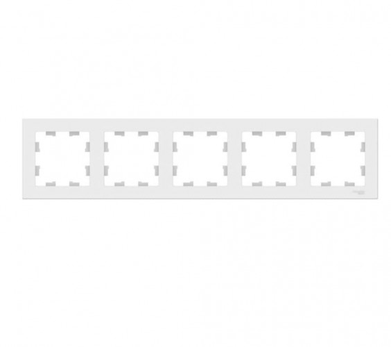 Рамка 5-постовая Systeme Electric AtlasDesign белая ATN000105