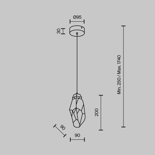 Подвесной светодиодный светильник Modelux Modestyle MS.89131.1 GD