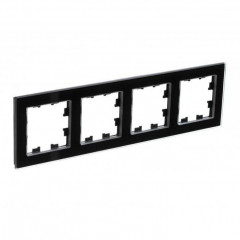 Рамка 4-постовая Systeme Electric AtlasDesign Nature черная ATN321004