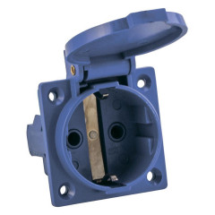 Розетка 112 панельная скрытая с крышкой 2Р+PЕ 16А 220В IP44 EKF ps-112-16-220