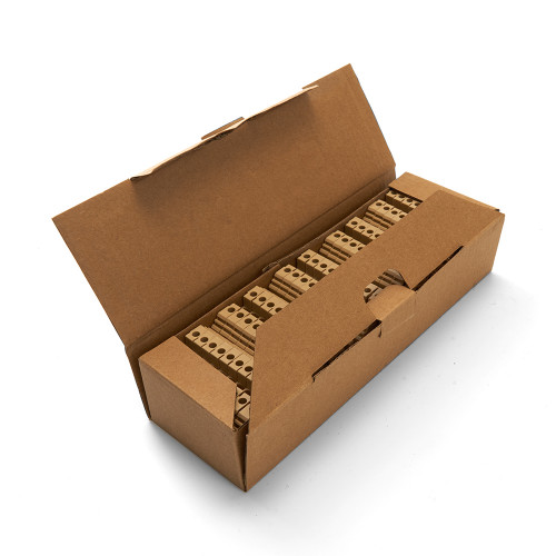 Зажим наборный изолированный (винтовой) ЗНИ - 2,5 (JXB2.5), бежевый Stekker 39933