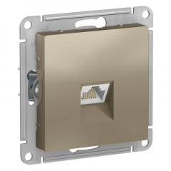 Розетка компьютерная RJ45 Systeme Electric AtlasDesign 5e кат UTP шампань ATN000583