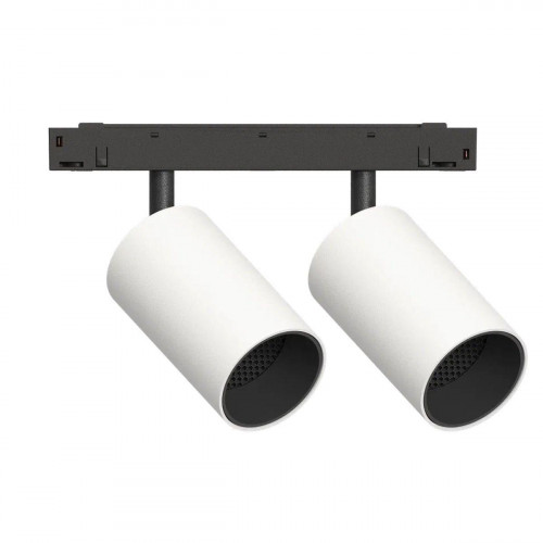 GRAFFIT Трековый светильник TWIN-SPOT LED 48В 2x10Вт 4000К CRI90 15° NO-DIM белый песок