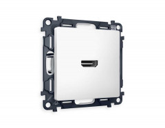 Комплект механизма розетки HDMI 2.0 AMBRELLA VOLT ALFA Белый матовый 40V/500mA 2.0GHz 5-18Gbit/s QUANT (AP1340, VM222) MA134010
