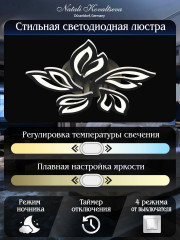 Потолочная светодиодная люстра Natali Kovaltseva High-Tech Led Lamps 82006 Black