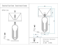 Настольная лампа Kink Light Лорея 07701-T,20(01)