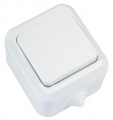 Выключатель Makel 1-кл. ОП п/герм. бел 18300