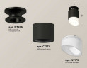 Комплект накладного светильника Ambrella light Techno Spot XS7511066 SBK/PBK/FR черный песок/черный полированный/белый матовый (N7926, C7511, N7175)