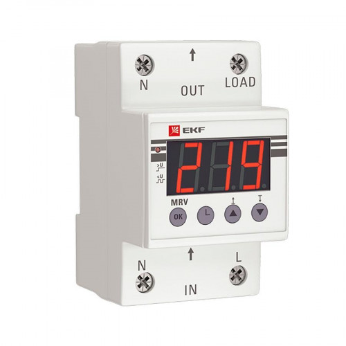 Реле напряжения с дисплеем MRV 50A EKF PROxima MRV-50A