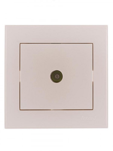ТВ-розетка оконечная Lezard Rain белый жемчуг 703-3030-130
