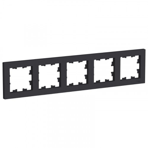 Рамка 5-постовая Systeme Electric AtlasDesign карбон ATN001005