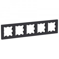 Рамка 5-постовая Systeme Electric AtlasDesign карбон ATN001005