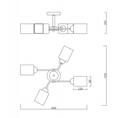 Потолочная люстра Escada Vertigo 1131/4P White/Gold