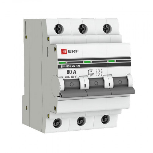 Выключатель нагрузки 3P 80А ВН-125 EKF PROxima SL125-3-80-pro
