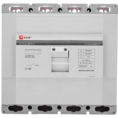 Автоматический выключатель ВА-99 800/500А 4P 35кА EKF mccb99-800-500-4p