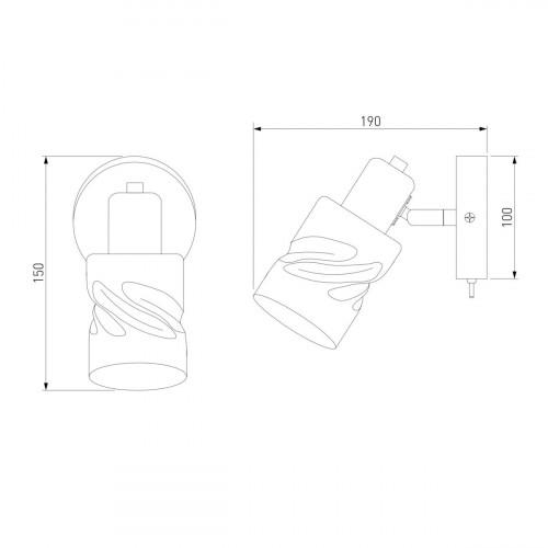 Спот Eurosvet Ansa 20120/1 чёрный жемчуг