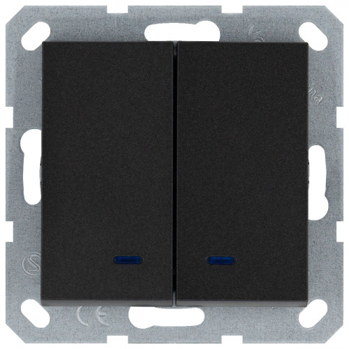 Выключатель двухклавишный Jasmart G3023NB