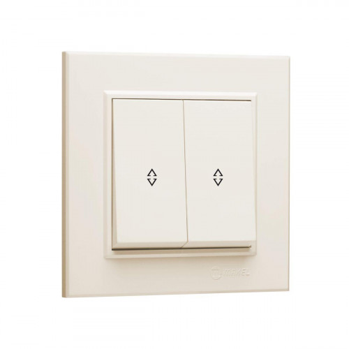 Выключатель двухклавишный проходной Makel Karea 56010026