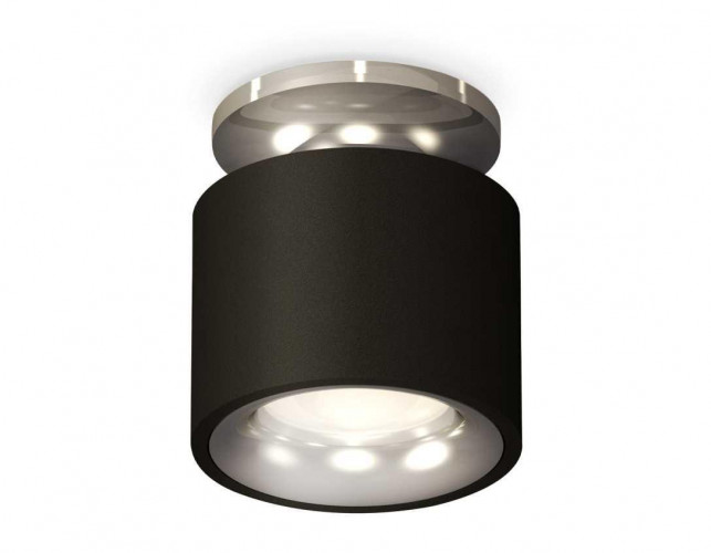 Комплект накладного светильника Ambrella light Techno Spot XS7511081 SBK/PSL черный песок/серебро полированное (N7927, C7511, N7012)