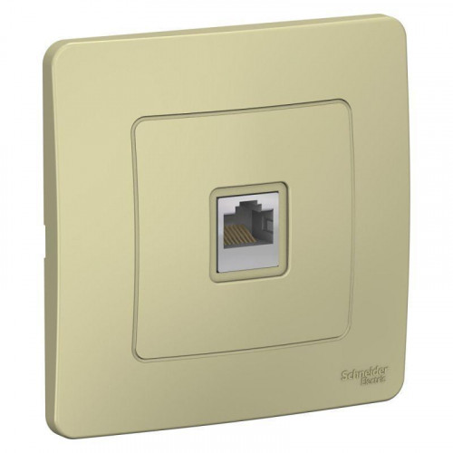 Розетка компьютерная RJ45 Systeme Electric Blanca 5e кат UTP бежевая BLNIS045007