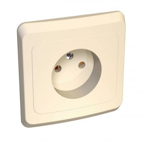 Розетка 2К Systeme Electric Этюд 16A 250V кремовая PC16-001K