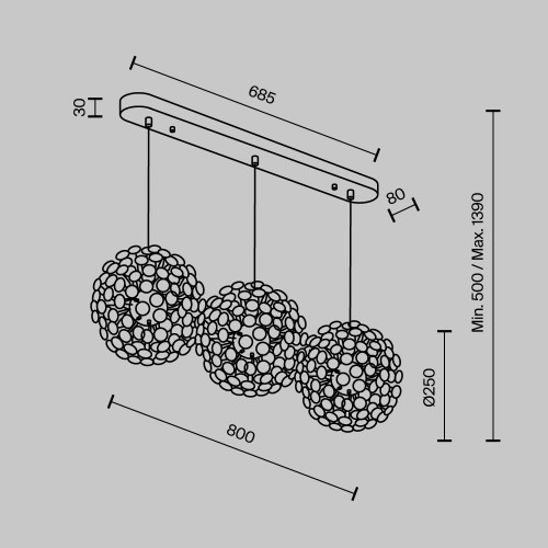 Подвесной светильник Modelux Modestyle MS.9029.18R GD