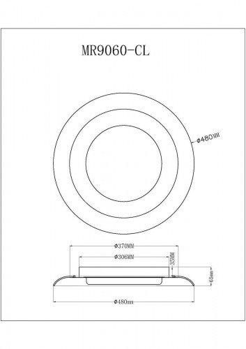 Потолочный светодиодный светильник MyFar Ceiling Naiad MR9060-CL