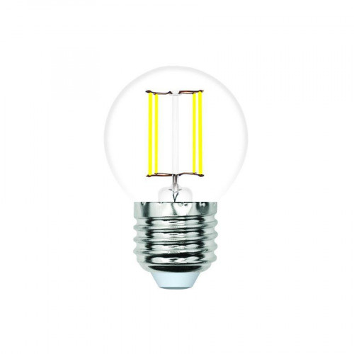 Лампа светодиодная филаментная Volpe E27 4W 4000K прозрачная LED-G45-4W/4000K/E27/CL/SLF UL-00008305