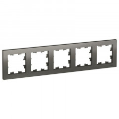 Рамка 5-постовая Systeme Electric AtlasDesign сталь ATN000905