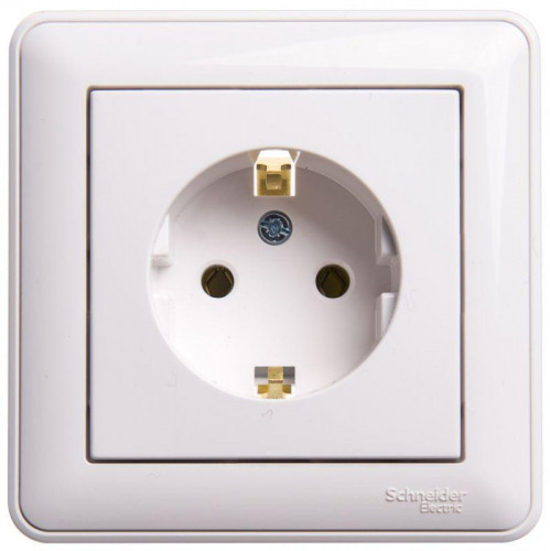 Розетка 2К+З Systeme Electric W59 16A 250V белая RS16-154-18