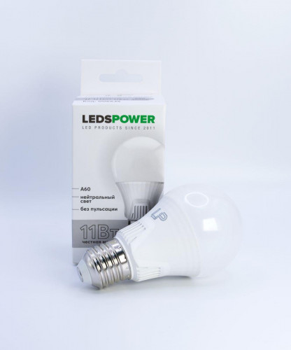 Светодиодная лампа LEDS POWER A60 E27 11Вт 4000К 006635