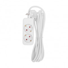 Удлинитель STANDARD 2 гнезда, 3м, 3х1,0мм², с/з, белый REXANT 13-4004