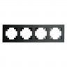 Рамка 4-постовая Stekker Катрин черный матовый GFR00-7004-05М 49603