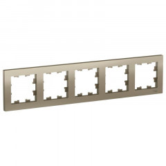 Рамка 5-постовая Systeme Electric AtlasDesign шампань ATN000505
